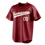 Custom Maroon & White Color Fan Baseball Jersey BB01240531WX482