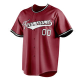 Custom Maroon & White Color Fan Baseball Jersey BB01240531WX483