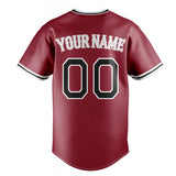 Custom Maroon & Black Color Fan Baseball Jersey BB01240531WX484