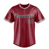 Custom Maroon & Black Color Fan Baseball Jersey BB01240531WX484