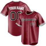 Custom Maroon & Black Color Fan Baseball Jersey