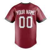 Custom Maroon & White Color Fan Baseball Jersey BB01240531WX485