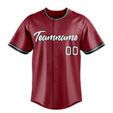 Custom Maroon & White Color Fan Baseball Jersey BB01240531WX485