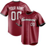 Custom Maroon & White Color Fan Baseball Jersey BB01240531WX485