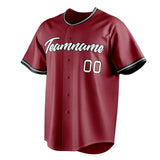 Custom Maroon & White Color Fan Baseball Jersey BB01240531WX485