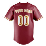 Custom Maroon & White Color Fan Baseball Jersey BB01240531WX487