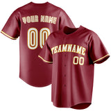 Custom Maroon & White Color Fan Baseball Jersey BB01240531WX487