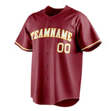 Custom Maroon & White Color Fan Baseball Jersey BB01240531WX487