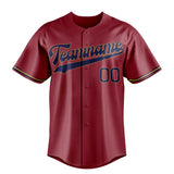 Custom Maroon & Black Color Fan Baseball Jersey BB01240531WX488