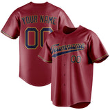 Custom Maroon & Black Color Fan Baseball Jersey