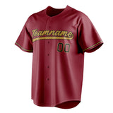 Custom Maroon & Old Gold Color Fan Baseball Jersey BB01240531WX489