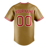 Custom Old Gold & Red Color Fan Baseball Jersey BB01240531WX520