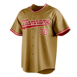 Custom Old Gold & Red Color Fan Baseball Jersey BB01240531WX520