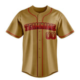 Custom Old Gold & Red Color Fan Baseball Jersey BB01240531WX521