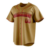 Custom Old Gold & Red Color Fan Baseball Jersey BB01240531WX521