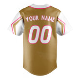 Custom Old Gold & White 3 Colors Arm Shapes Fan Baseball Jersey BB01240531WX526