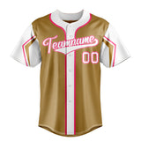 Custom Old Gold & White 3 Colors Arm Shapes Fan Baseball Jersey BB01240531WX526