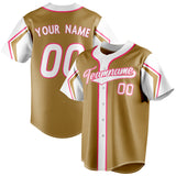 Custom Old Gold & White 3 Colors Arm Shapes Fan Baseball Jersey BB01240531WX526