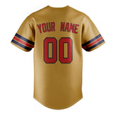 Custom Old Gold & Red Color Fan Baseball Jersey BB01240531WX527