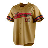 Custom Old Gold & Red Color Fan Baseball Jersey BB01240531WX527