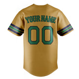 Custom Old Gold & Kelly Green Color Fan Baseball Jersey BB01240531WX528