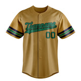 Custom Old Gold & Kelly Green Color Fan Baseball Jersey BB01240531WX528