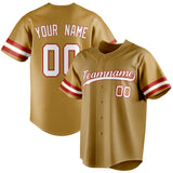 Custom Old Gold & White Color Fan Baseball Jersey BB01240531WX530