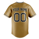 Custom Old Gold & Black Color Fan Baseball Jersey BB01240531WX531