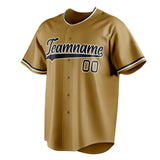 Custom Old Gold & Black Color Fan Baseball Jersey BB01240531WX531