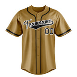 Custom Old Gold & Black Color Fan Baseball Jersey BB01240531WX533