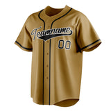 Custom Old Gold & Black Color Fan Baseball Jersey BB01240531WX533