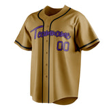 Custom Old Gold & Purple Color Fan Baseball Jersey BB01240531WX536