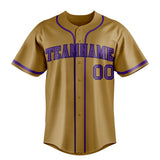 Custom Old Gold & Purple Color Fan Baseball Jersey BB01240531WX537