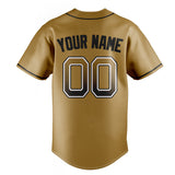 Custom Old Gold & Black Color Fan Baseball Jersey BB01240531WX538