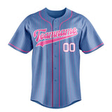 Custom Light Blue & Pink Pink Pinstripe Fan Baseball Jersey BB01240531WY464