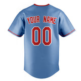 Custom Light Blue & Red Color Fan Baseball Jersey BB01240531WY465