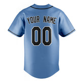 Custom Light Blue & Black Color Fan Baseball Jersey BB01240531WY467