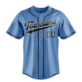 Custom Light Blue & Black Color Fan Baseball Jersey BB01240531WY467