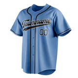 Custom Light Blue & Black Color Fan Baseball Jersey BB01240531WY467