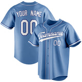 Custom Light Blue & White Color Fan Baseball Jersey BB01240531WY468