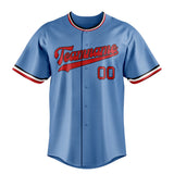 Custom Light Blue & Red Color Fan Baseball Jersey BB01240531WY470