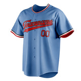 Custom Light Blue & Red Color Fan Baseball Jersey BB01240531WY470