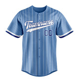 Custom Light Blue & White White Pinstripe Fan Baseball Jersey BB01240531WY471