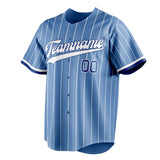 Custom Light Blue & White White Pinstripe Fan Baseball Jersey BB01240531WY471