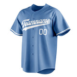 Custom Light Blue & White Color Fan Baseball Jersey BB01240531WY473