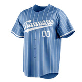 Custom Light Blue & White White Pinstripe Fan Baseball Jersey BB01240531WY474