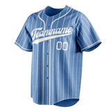 Custom Light Blue & White White Pinstripe Fan Baseball Jersey BB01240531WY478