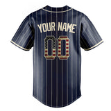 Custom Navy & Cream Vintage USA Flag Fan Baseball Jersey BB01240531WY480