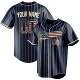 Custom Navy & Cream Vintage USA Flag Fan Baseball Jersey BB01240531WY480