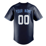 Custom Navy & White Color Fan Baseball Jersey BB01240531WY481